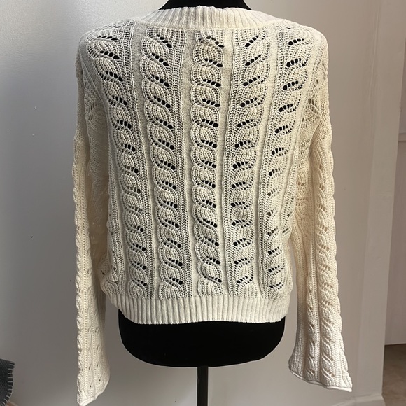 AMERICAN EAGLE | Women’s Ivory Knit Sweater Size Small S - Picture 5 of 6
